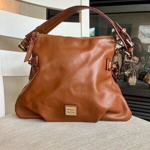 Dooney & Bourke Florentine Vachetta Leather Shoulder Tote – Caramel Saddle